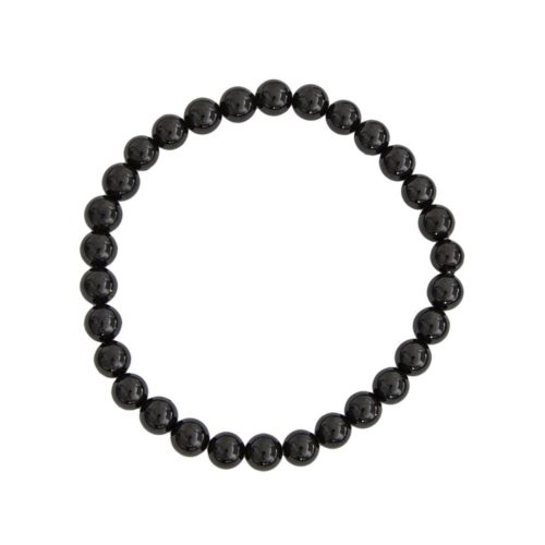 bracelet tourmaline noire pierres boules 6mm