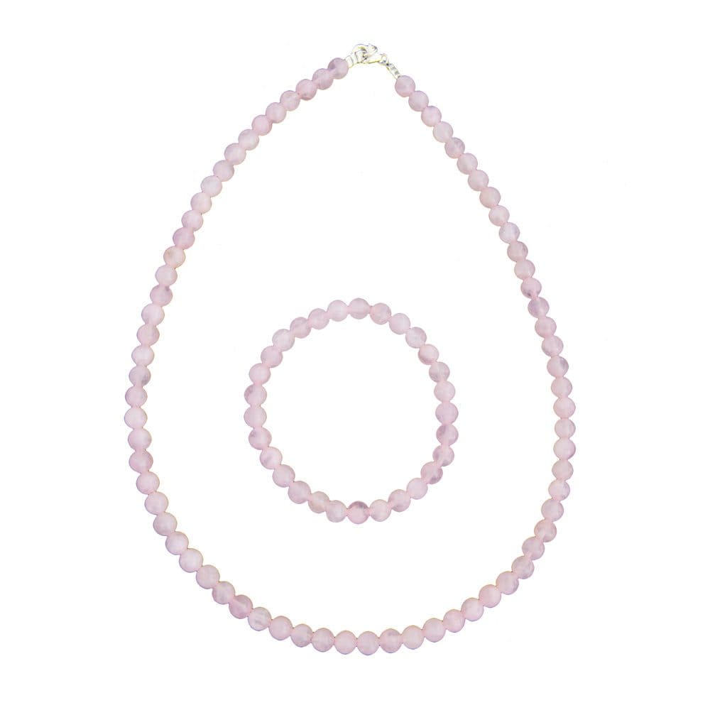 coffret quartz rose pierres boules 6mm