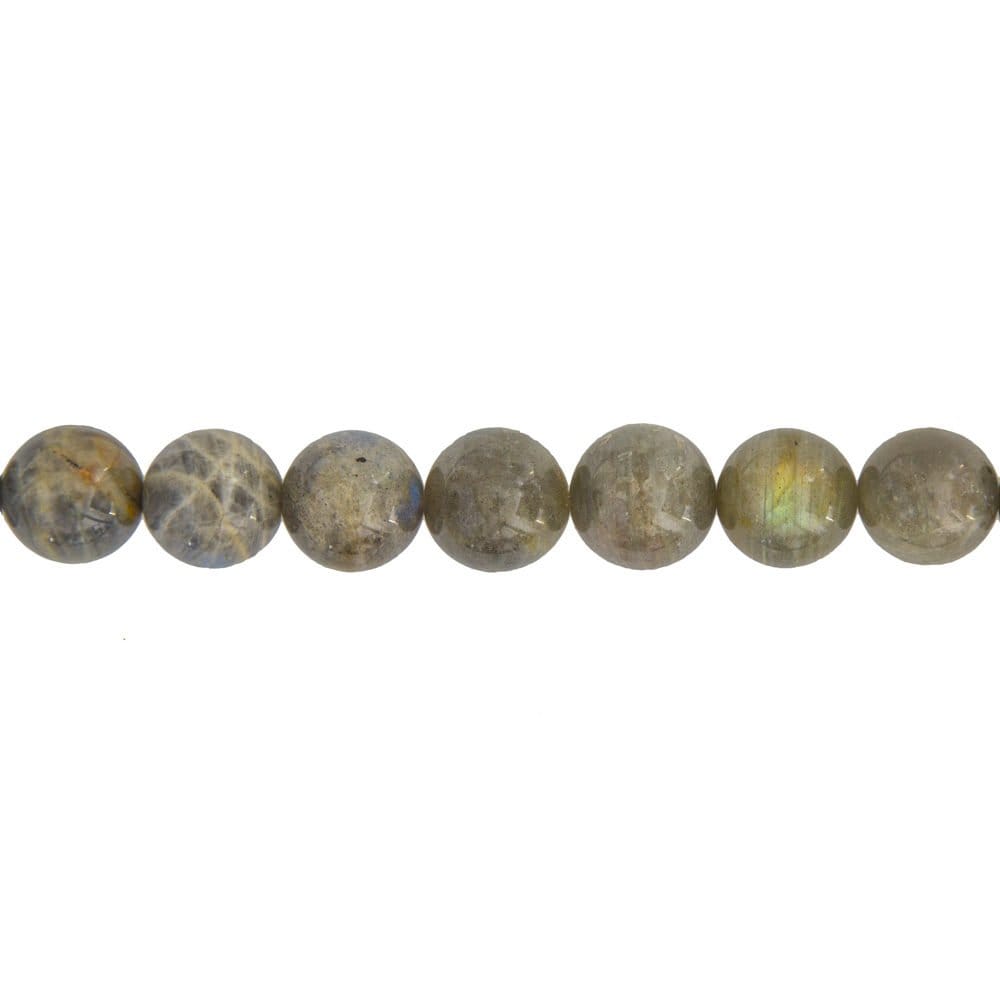 fil labradorite pierres boules 14mm