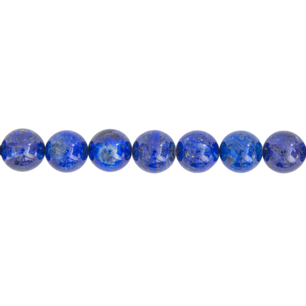 fil lapis-lazuli pierres boules 14mm