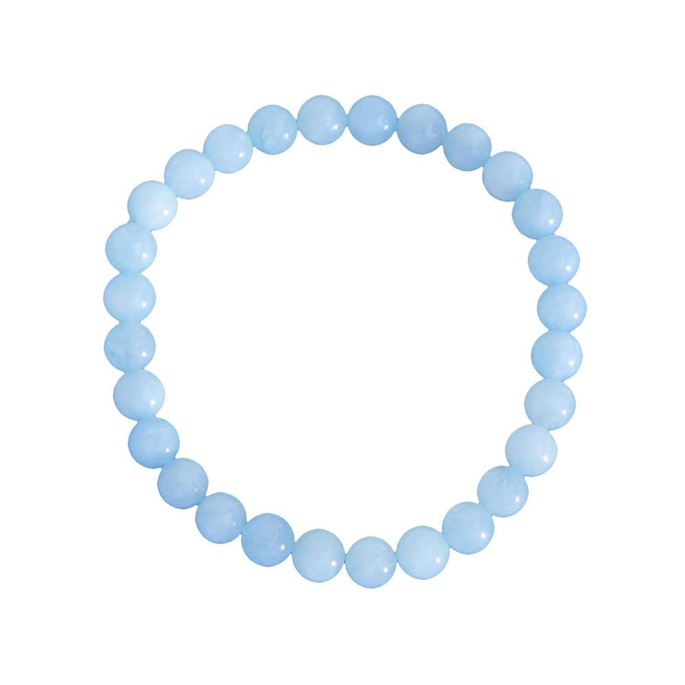 Pulsera Aguamarina – Piedras bolas 6mm