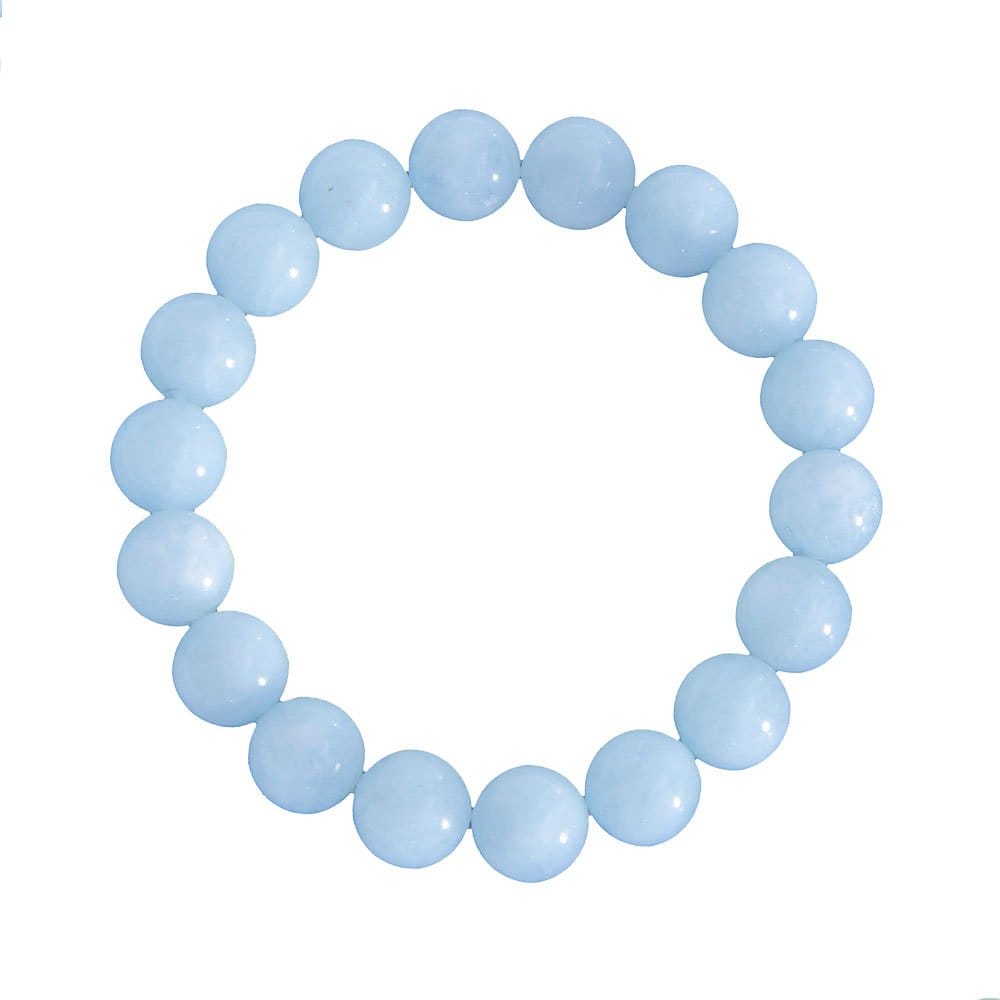 Pulsera Aguamarina – Piedras bolas 10mm
