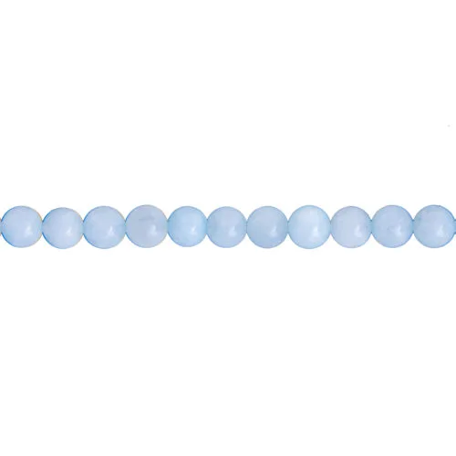 fil aigue marine pierres boules 6mm