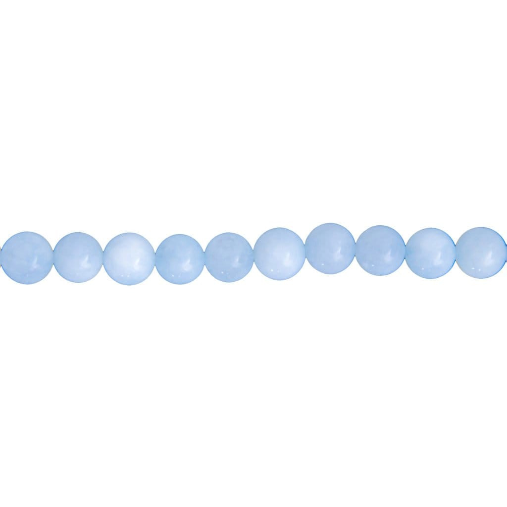 Fil Aigue marine – Pierres boules 8mm