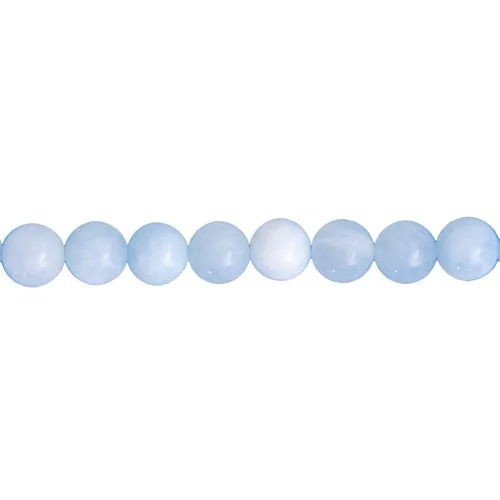 fil aigue marine pierres boules 12mm