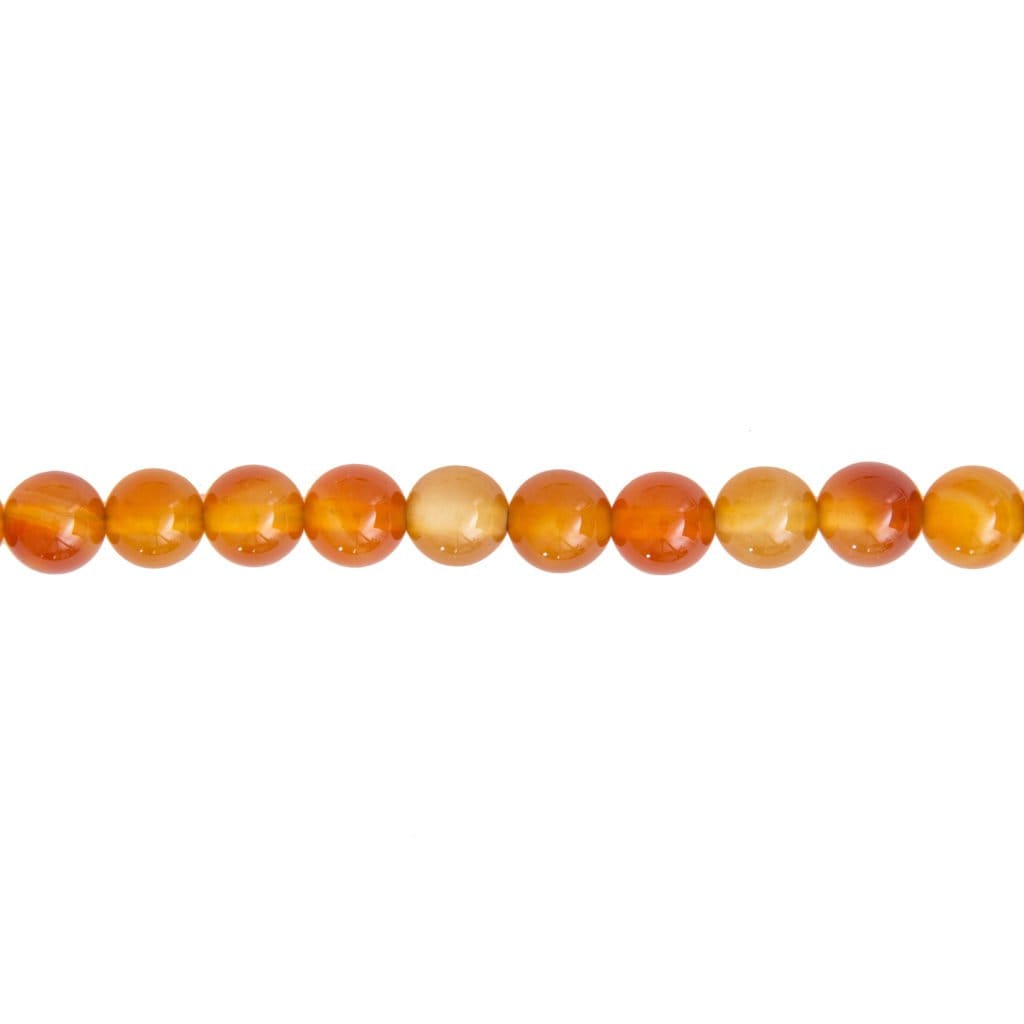 Fil Cornaline – Pierres boules 8mm
