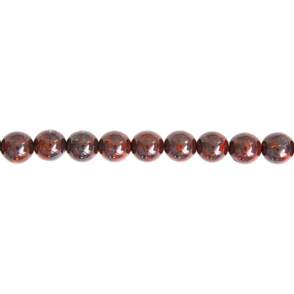 Fil Jaspe bréchique – Pierres boules 10mm