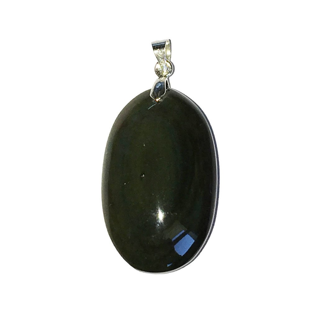 pendentif obsidienne manta huichol goutte