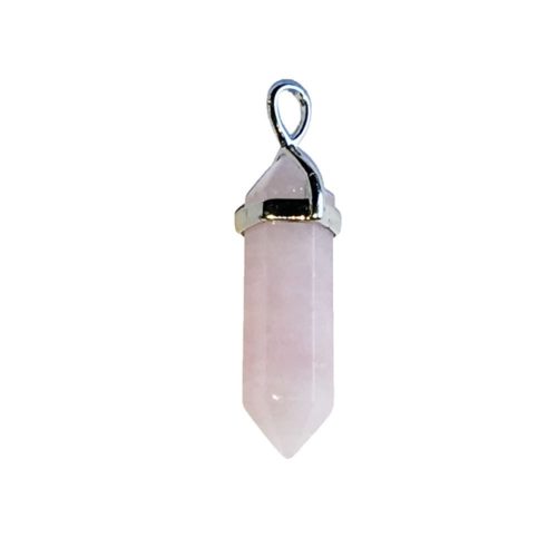 pendentif quartz rose pointe