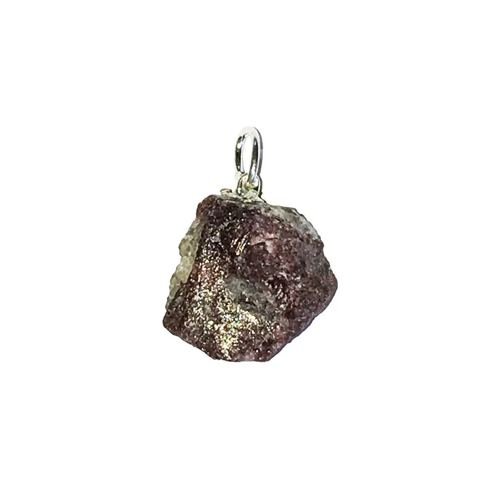 pendentif tourmaline rose pierre brute