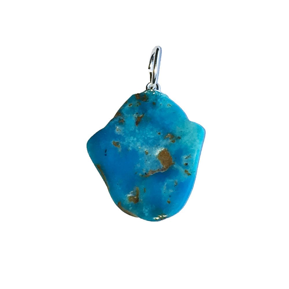 pendentif turquoise pierre brute