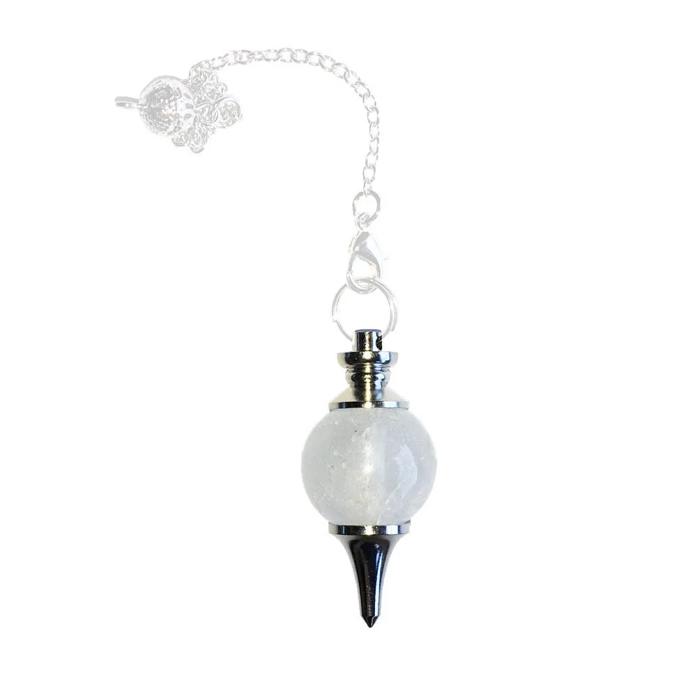 pendule cristal de roche boule
