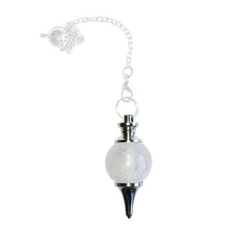 pendule cristal de roche boule