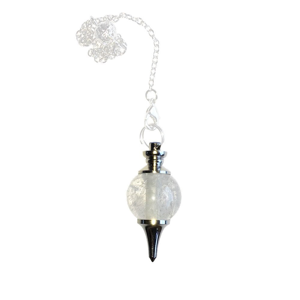 pendule cristal de roche boule