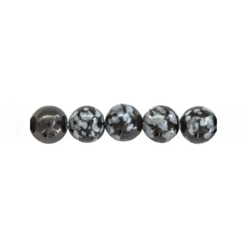 perles obsidienne flocon de neige