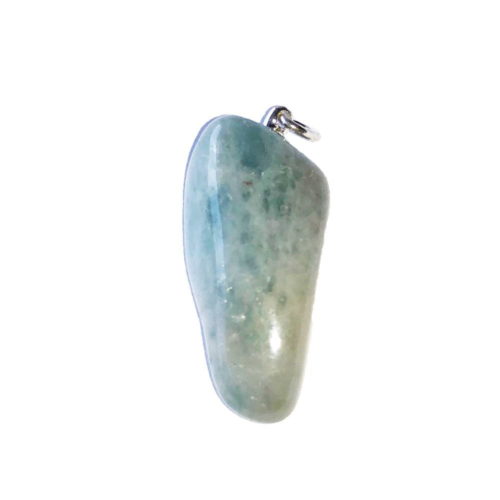pendentif aigue marine pierre roulée