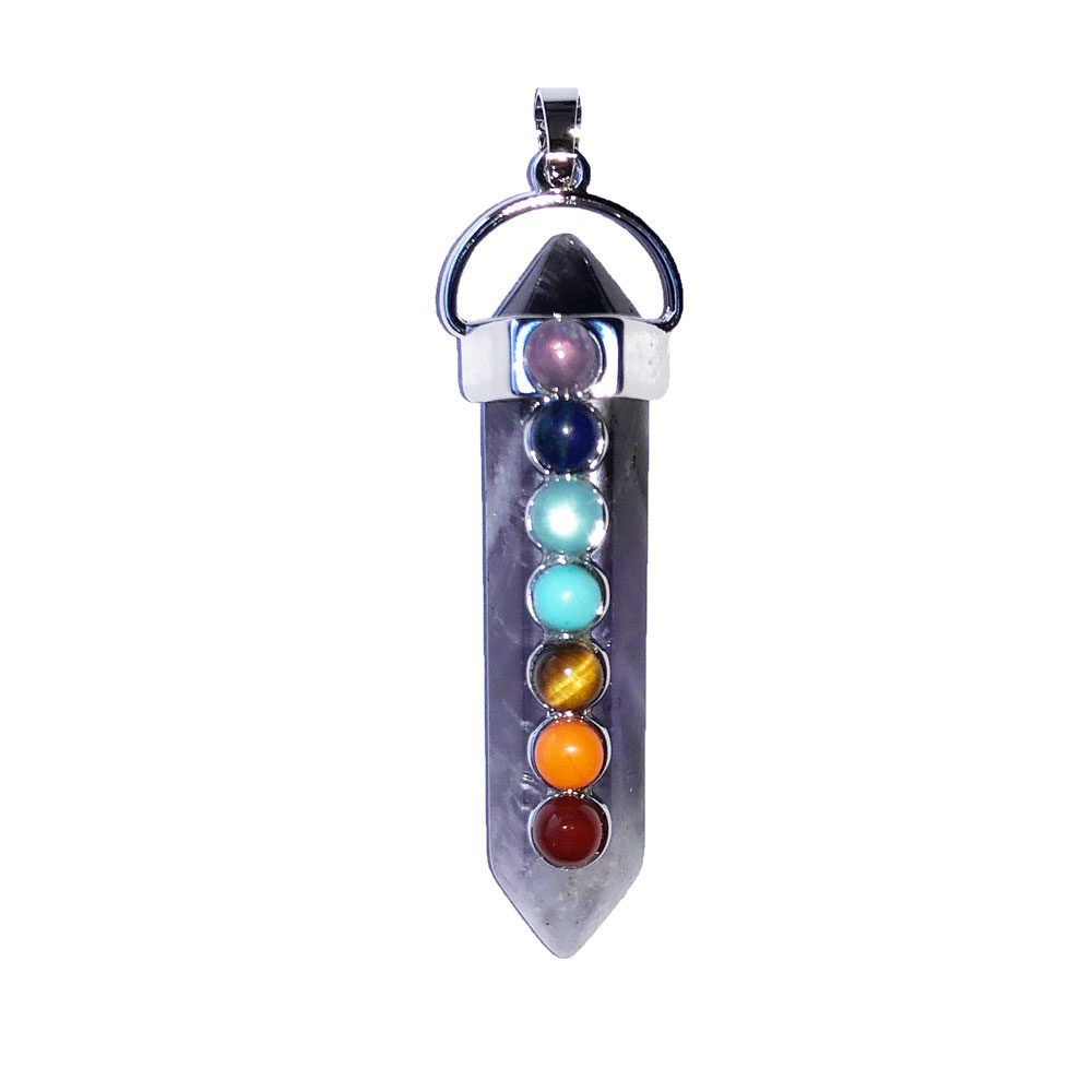 pendentif améthyste 7 chakras