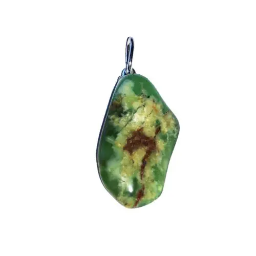 pendentif chrysoprase pierre roulée