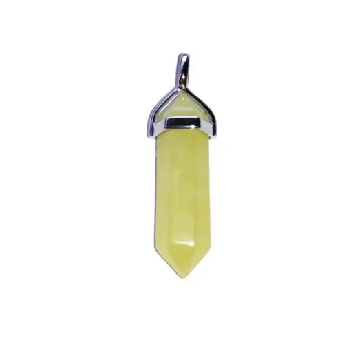 pendentif jade citron pointe