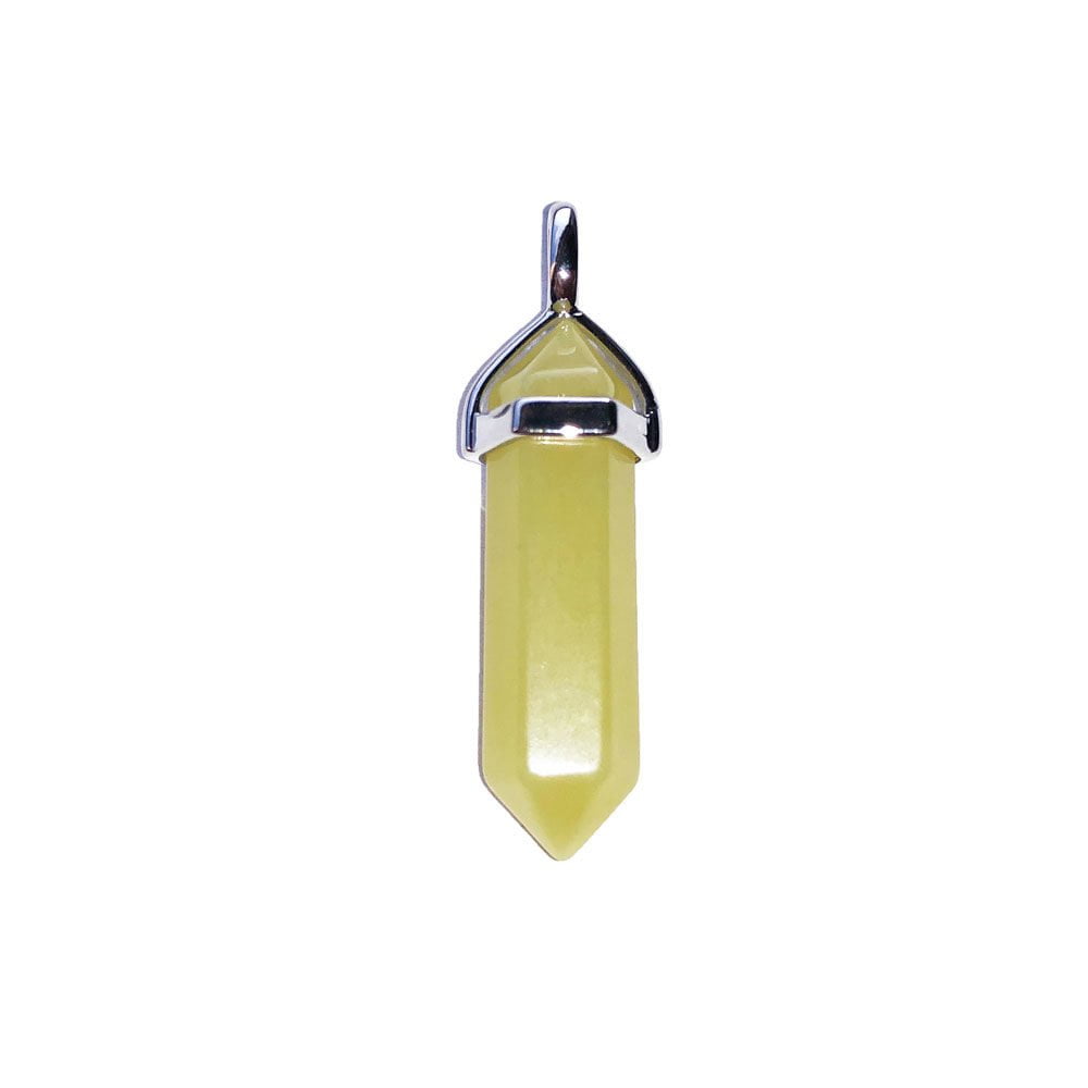 pendentif jade citron pointe