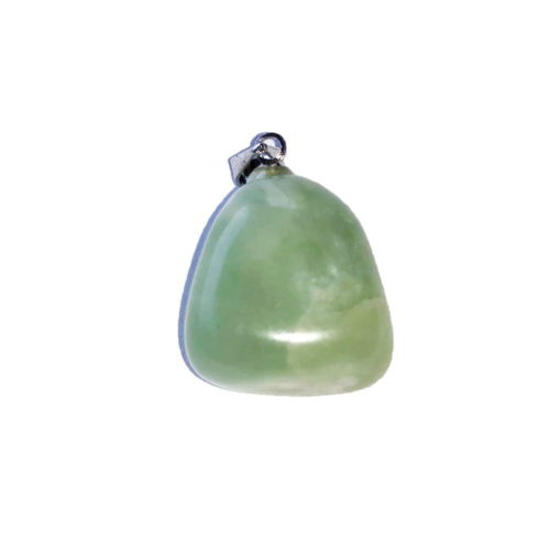 pendentif jade vert pierre roulee
