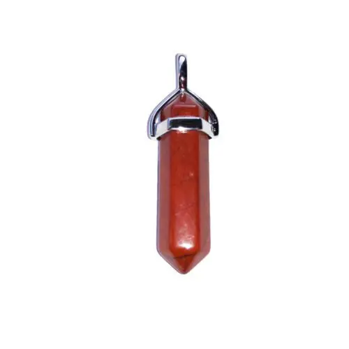 pendentif jaspe rouge pointe