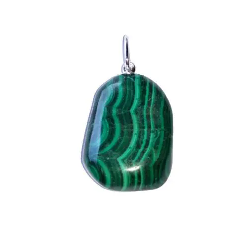 pendentif malachite pierre roulée