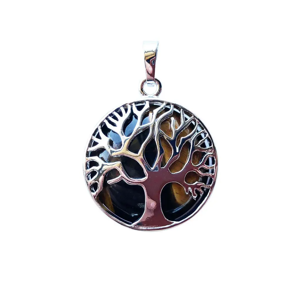 colgante ojo de tigre árbol de la vida
