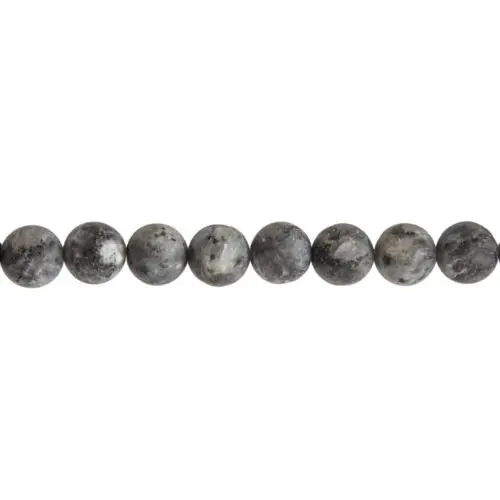 fil larvikite pierres boules 12mm