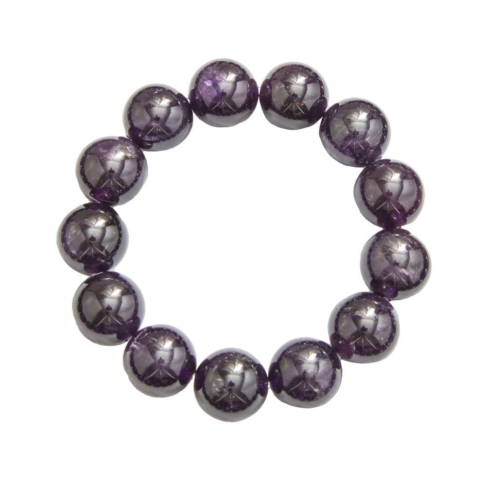 Pulsera Amatista – Piedras bolas 14mm