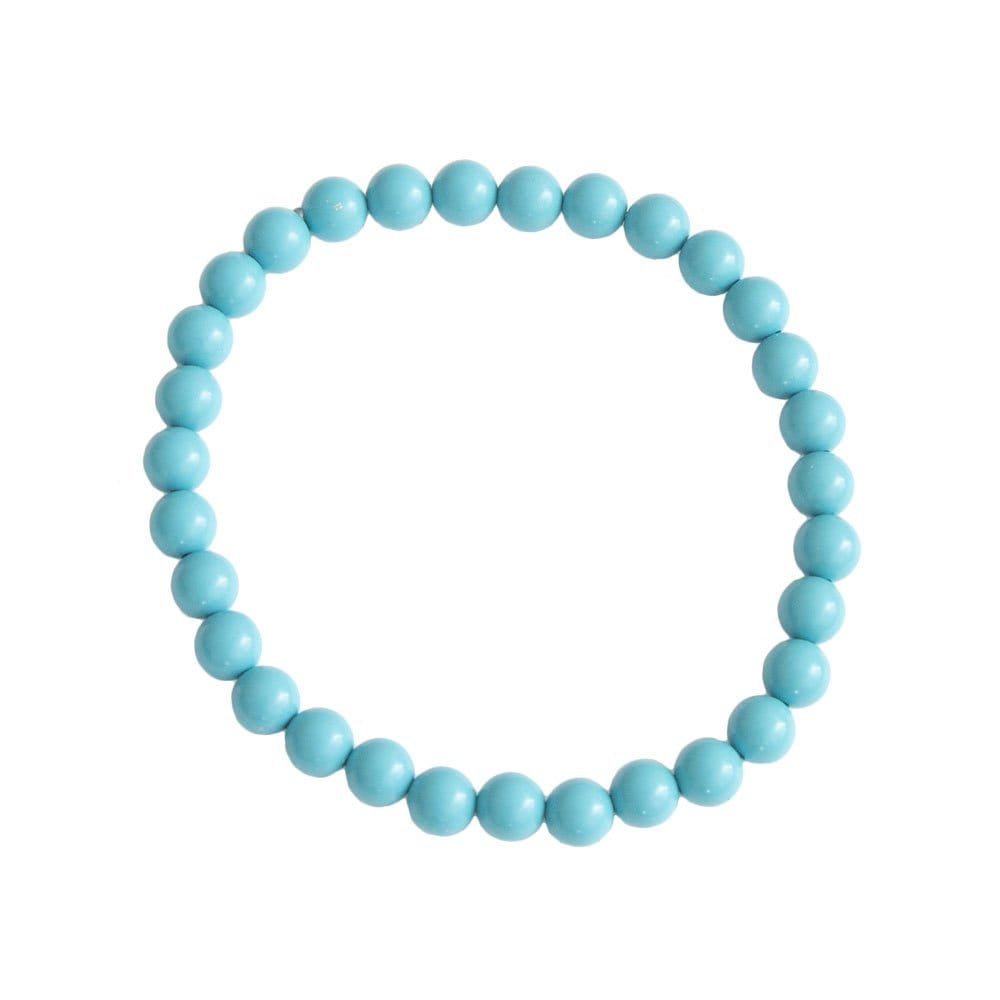 Pulsera Howlita azul – Piedras bolas 6mm