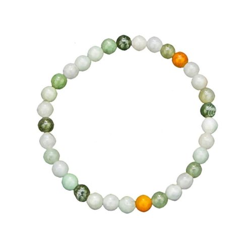 bracelet jade vert pierres boules 6mm