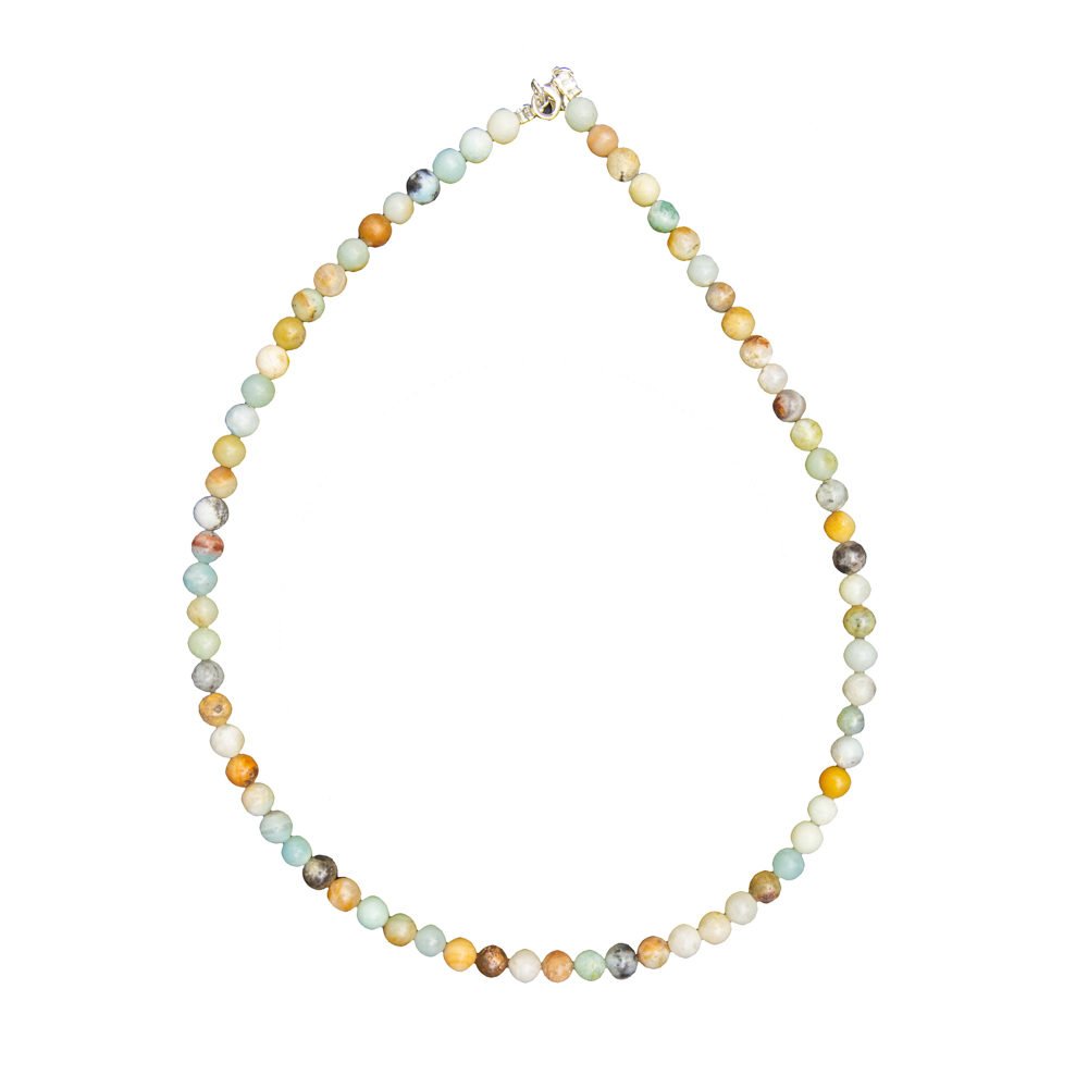 collar amazonita multicolor piedras bolas 6mm