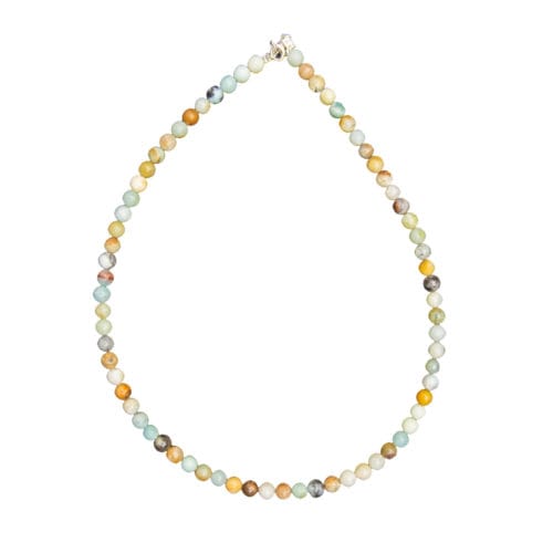 collar amazonita multicolor piedras bolas 6mm