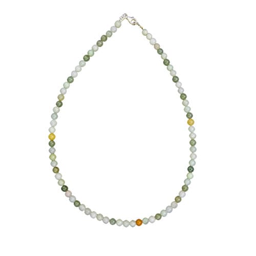collier jade vert pierres boules 6mm