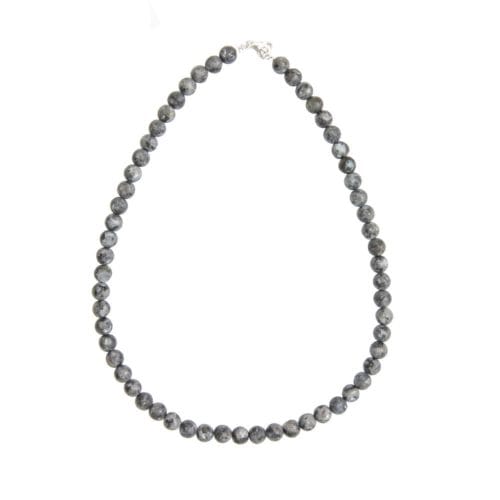 collar larvikita piedras bolas 8mm