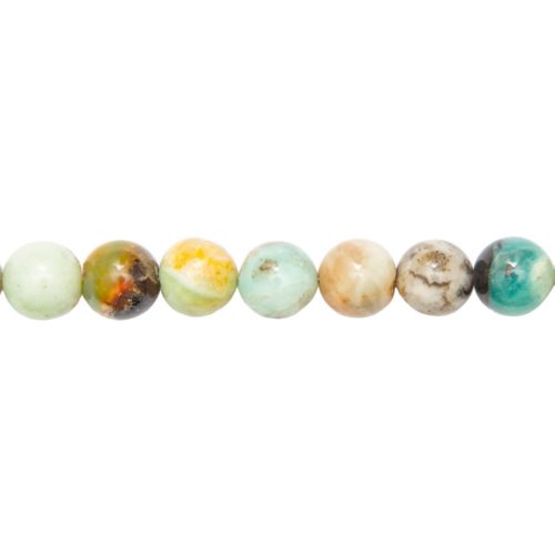 fil amazonite multicolore pierres boules 14mm