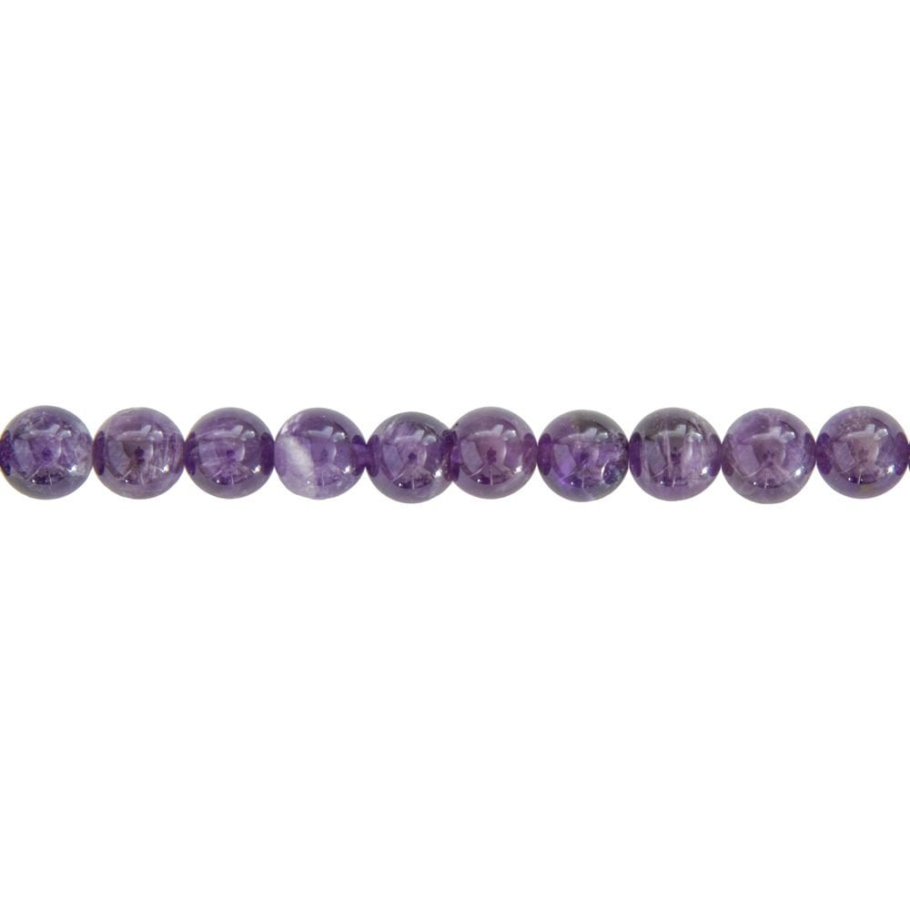 fil améthyste pierres boules 8mm