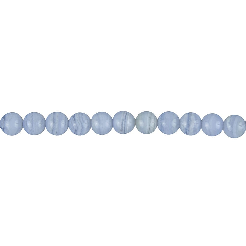 fil calcédoine pierres boules 6mm