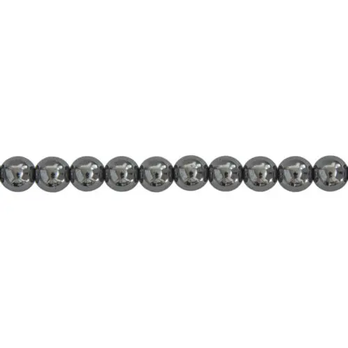 fil hématite pierres boules 8mm