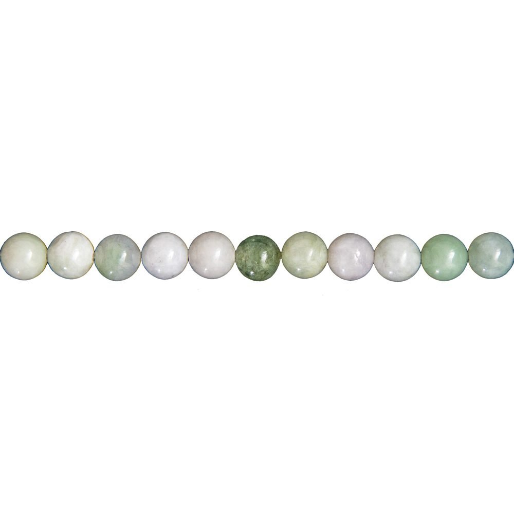 fil jade vert pierres boules 6mm