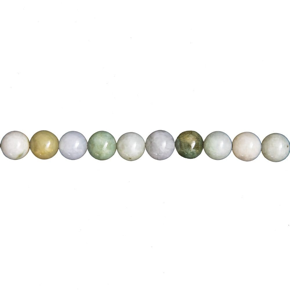 fil jade vert pierres boules 8mm