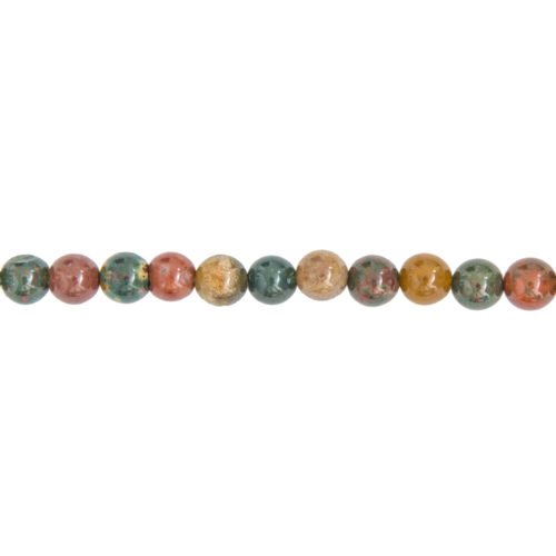 fil jaspe héliotrope pierres boules 6mm