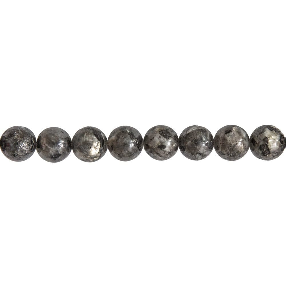 fil labradorite avec inclusions pierres boules 12mm