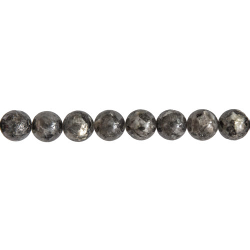 fil labradorite avec inclusions pierres boules 12mm