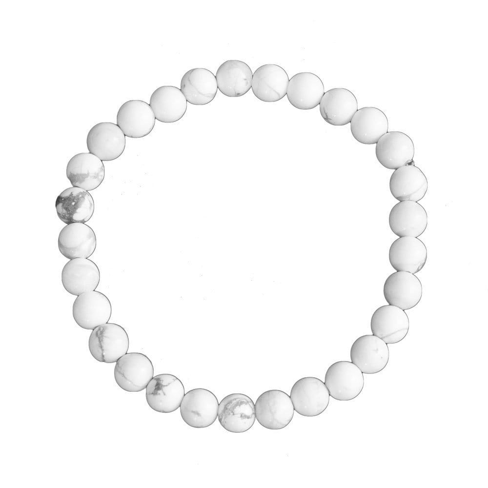 Pulsera Howlita – Piedras bolas 6mm