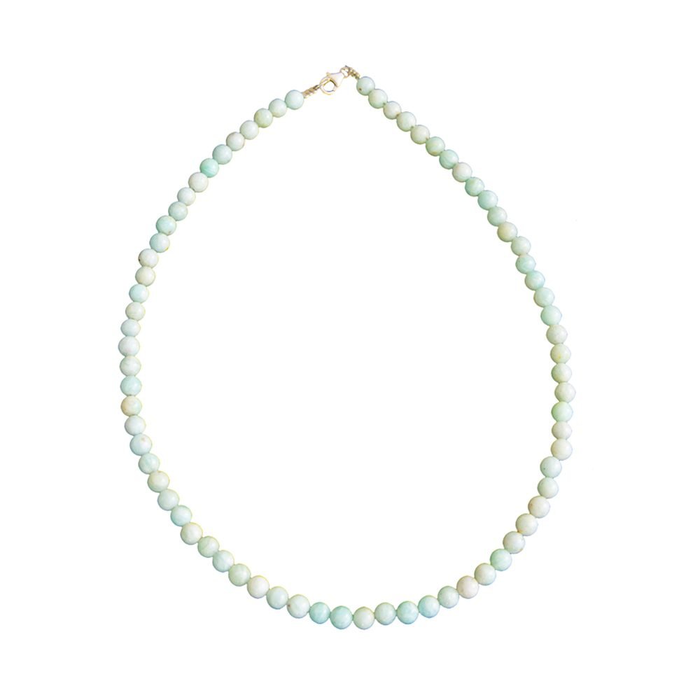 collier amazonite pierres boules 6mm