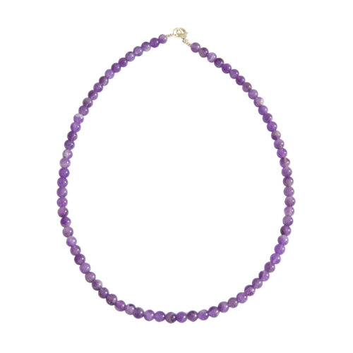 collier améthyste pierres boules 6mm