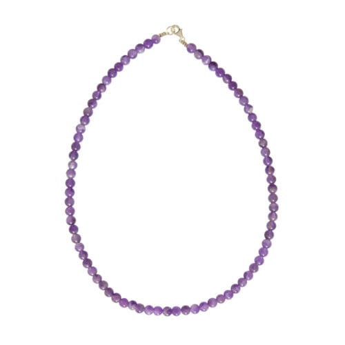 collier améthyste pierres boules 6mm