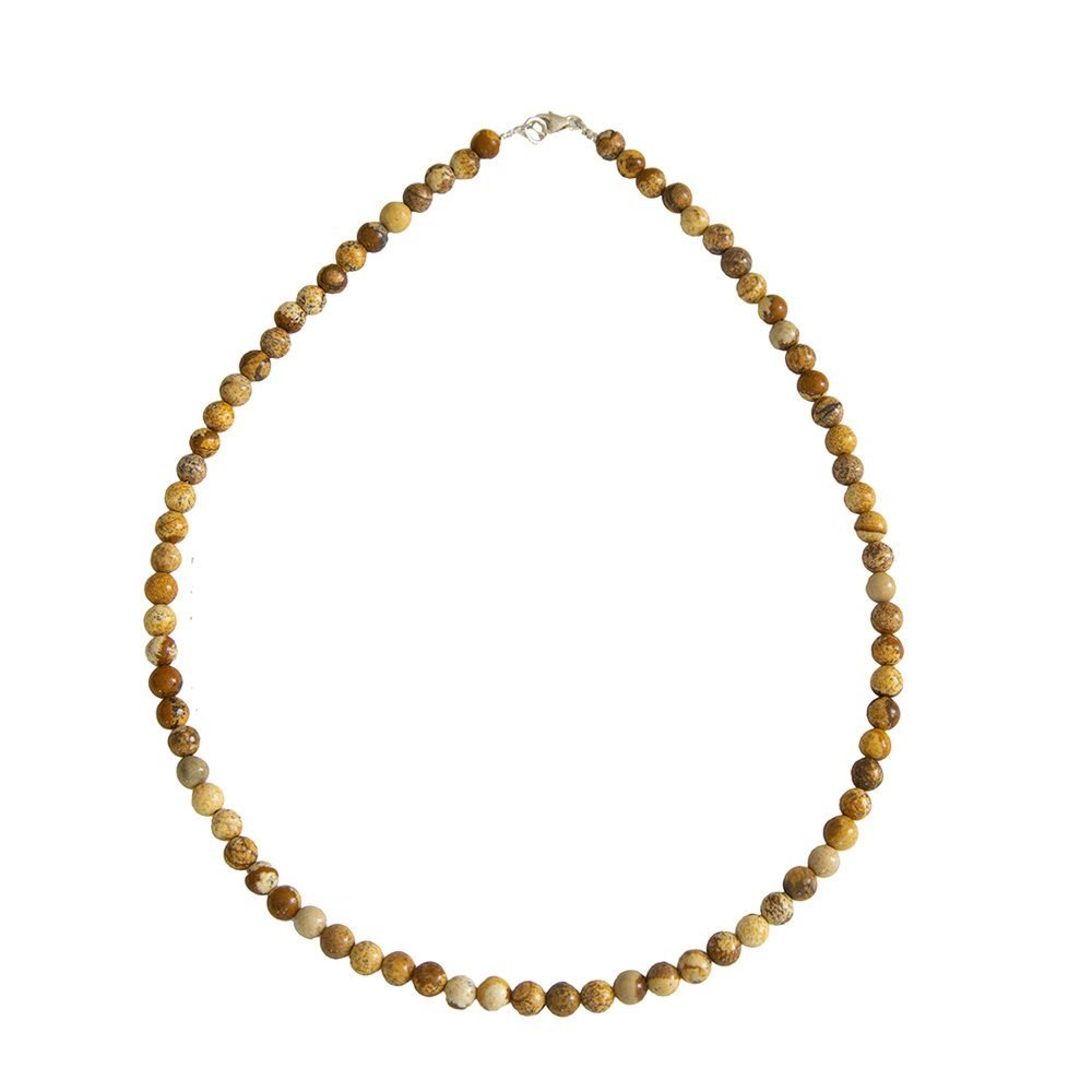 collier jaspe paysage pierres boules 6mm